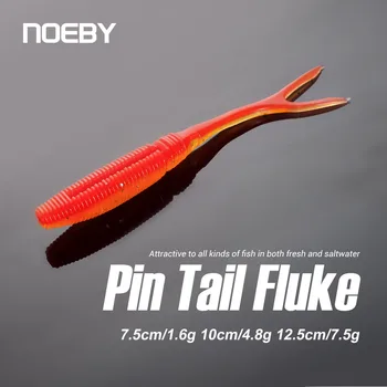 NOEBY 10cm 4.8g Artificial Wobble Soft Baits with Pin Tail, Soft Jig Trailer Fishing Jerkbait for Bass – Soft Lure – view 2