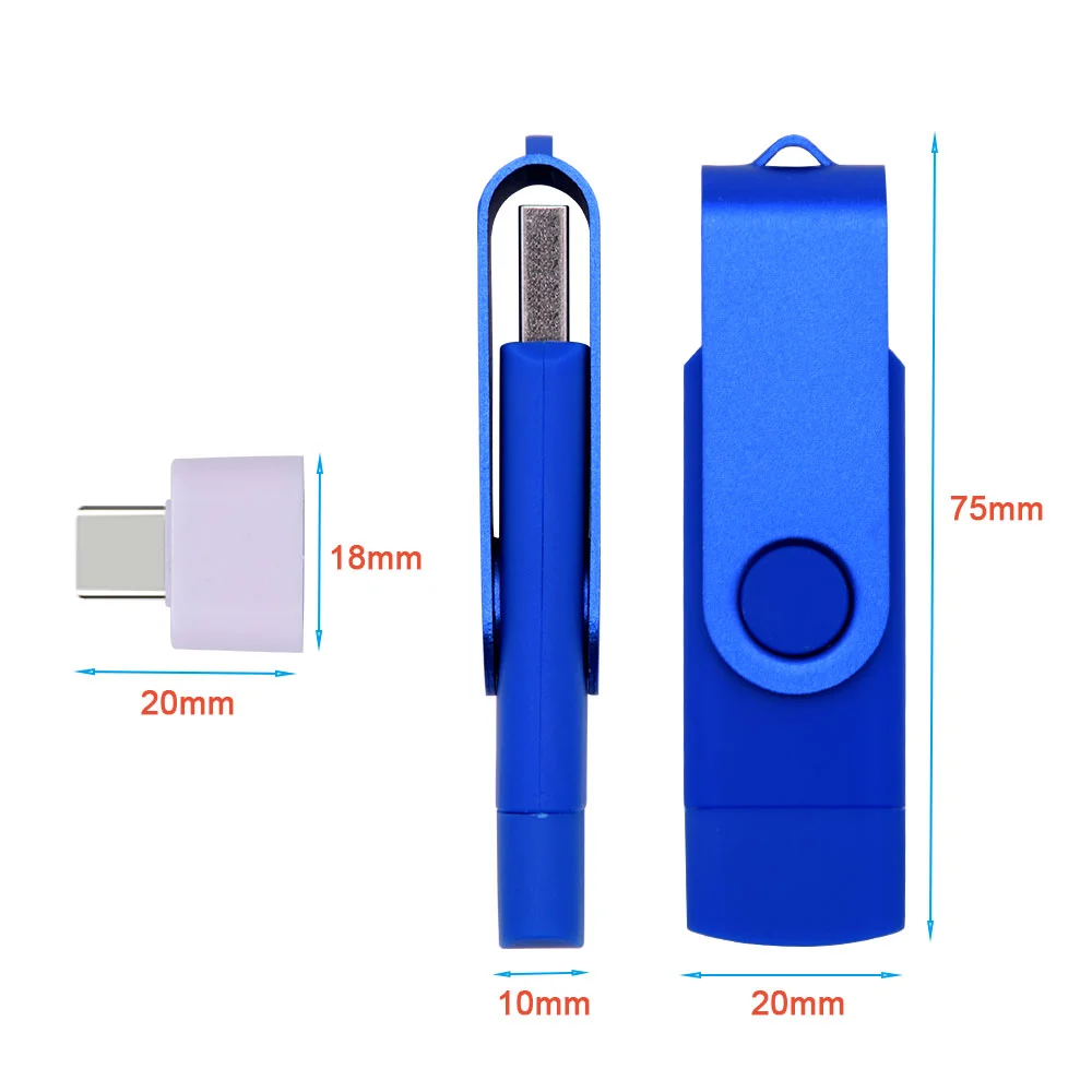 Factory Promotional USB 2.0/3.0 pen drive OTG USB 8 GB 16 GB 32 GB 64GB 128GB 4 in 1 usb flash otg flash drive