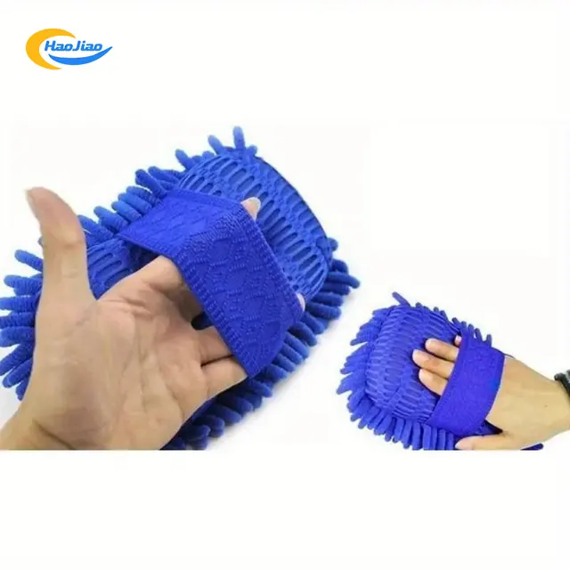 Car Soft Towel Microfiber Chenille Washing Glove Coral Fleece Glove for Auto Cleaning Sponge Brush Wash Tools