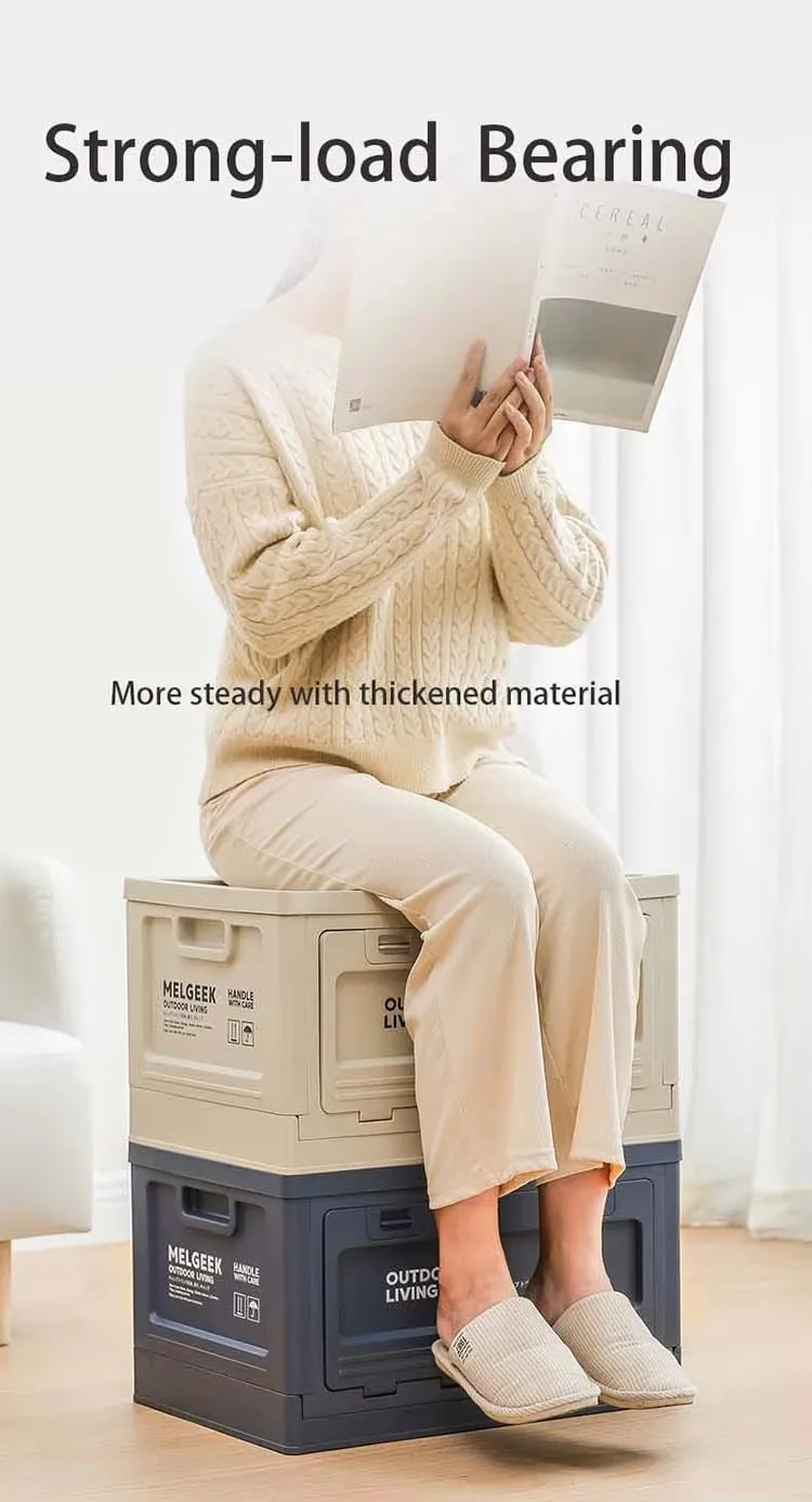 Large Plastic Storage Box with Side Opening Door Injection Technics Rectangle Shape for Car Trunk Camping Toy Storage factory