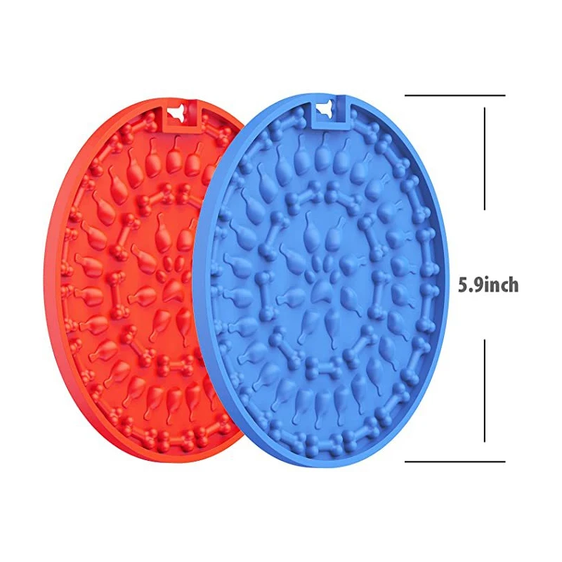 Pet Silicone Lick Mat-Dog Slow Food Lick Mat with Suction Cup and Hanging Holes factory