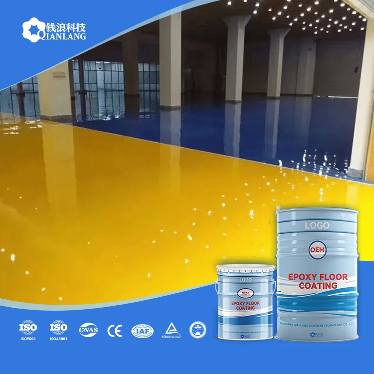 Qianlang Three-in-One Water-Based Epoxy Resin Floor Paint Anti-Slip Wear-Resistant Cement Surface Liquid Coating Two-Component