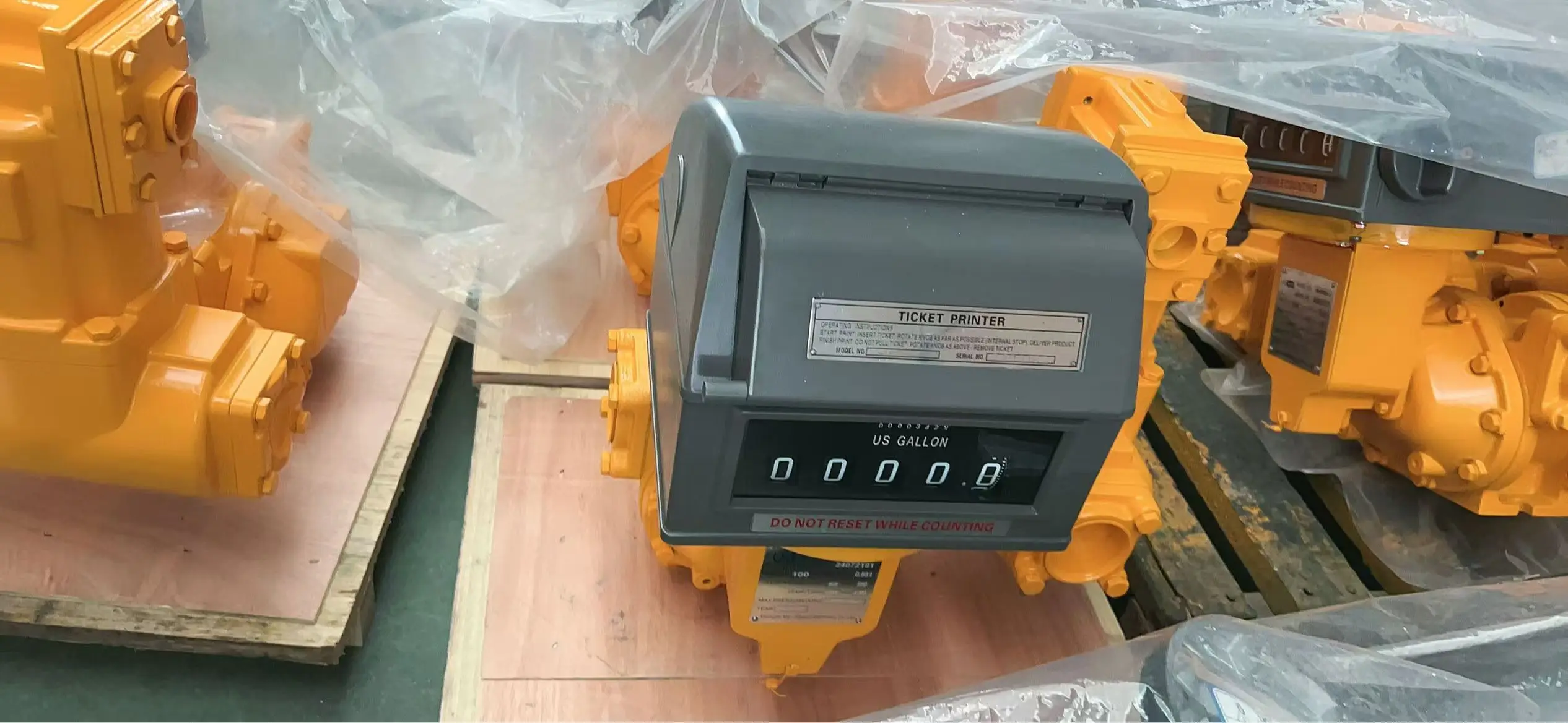 Flow Meter With Ticket Printer Fuel Station Flow Meter Aluminum Fuel Meter
