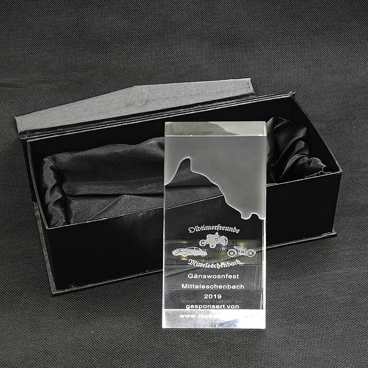 New Crystal Trophy With Sandblasting Crystal Arwrds for clear Color Customized Logo and Size Trophy Glass Trophy and Award