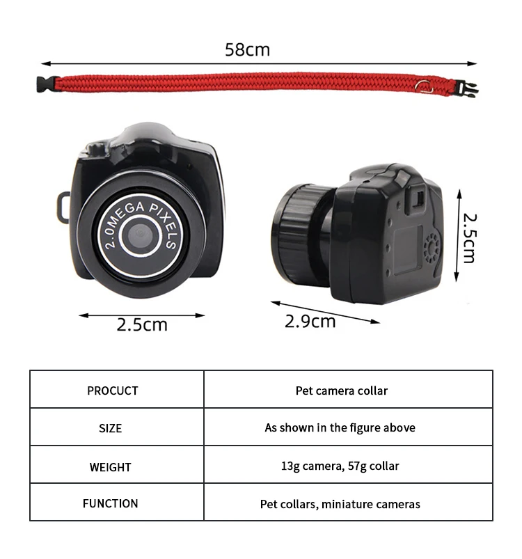 Pet Supplies Rope Dog Collar Camera Pet Collar Wireless Usb Digital Pet