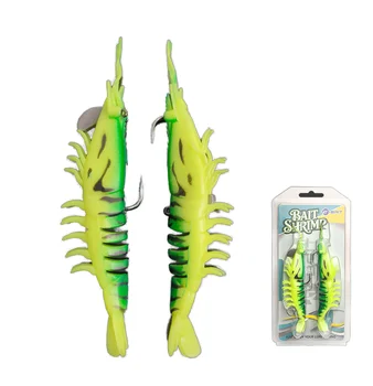 10.5g 14g 18.5g Lifelike Shrimp Baits Midwater Lure for Saltwater Fish & Sea Bass Realistic Jigs with Luminous Features – Metal Jig – view 3