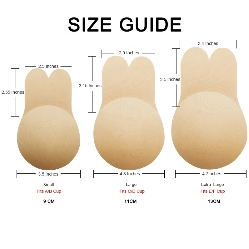 Reggiseni Push Up In Silicone Con Orecchie Di Coniglio Personalizzate In Fabbrica Copri Capezzolo