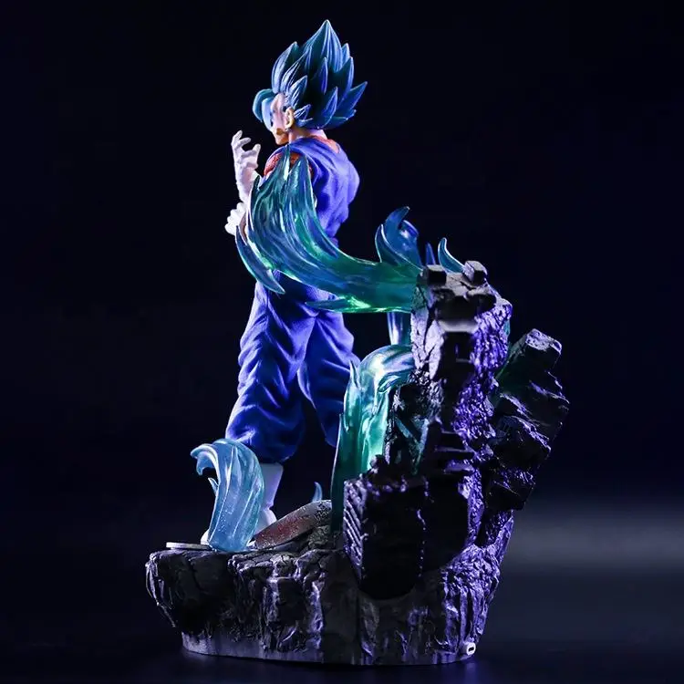 40cm Anime Dbz Goku Vegeta Action Figure Gk With Light Pvc Scene Statue ...