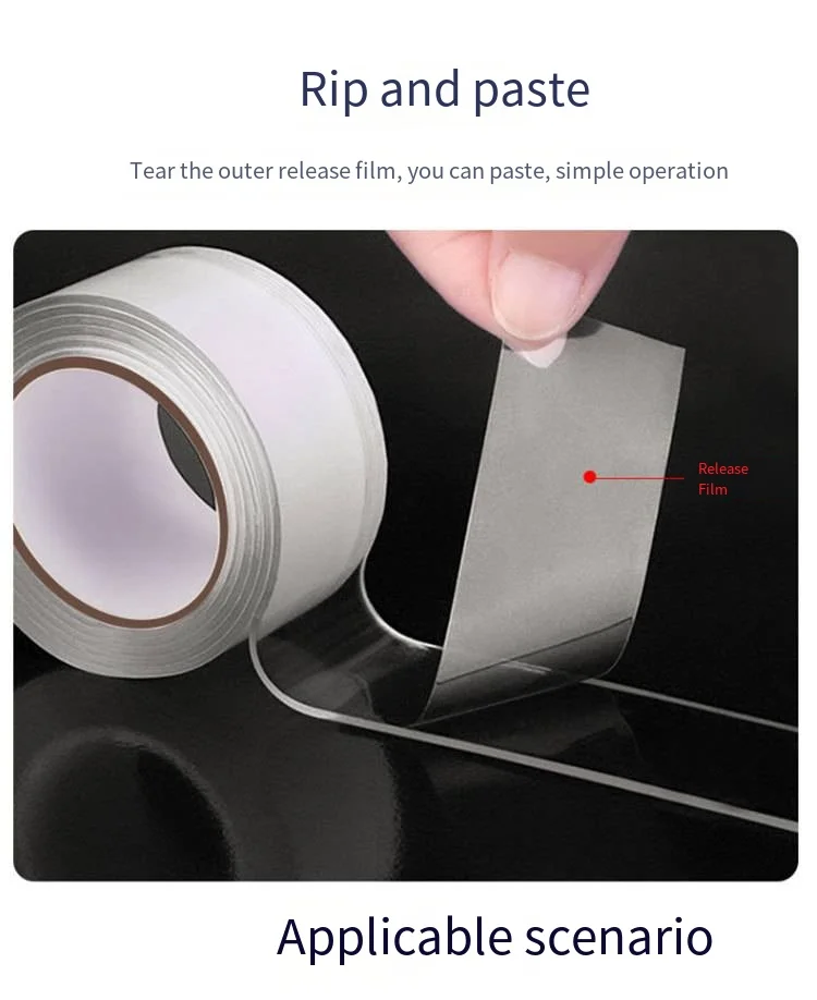 Nano tape double-sided adhesive non-trace magic adhesive Strong transparent waterproof wall adhesive high viscosity acrylic details