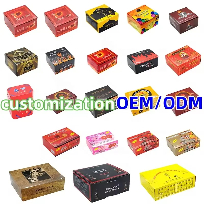 FireMax Fast Light Pure Fruit Wood Color Golden Torch Coal Round Charcoal for Hookah/Incense Coal Tablets
