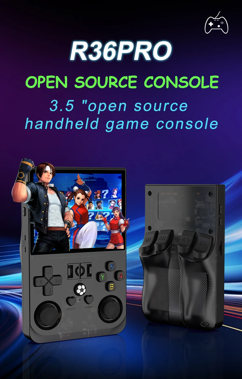 2025 Air Version R36 Pro - Retro Game Console with 18000+ Games