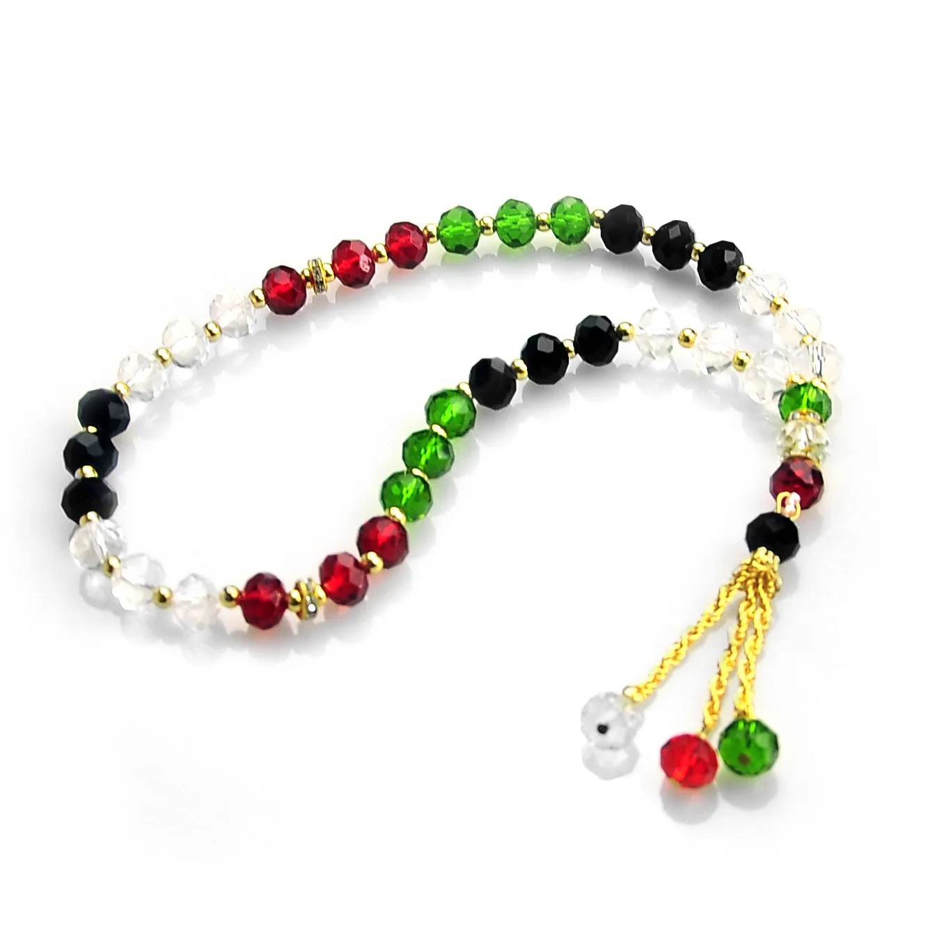 30pcs Beads 10MM Crystal Hand String Islamic Rosary Beads Saudi UAE Muslim Prayer Worship Beads Jewelry