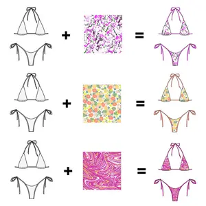 Free Design Summer Swimsuit Set Custom Eco Friendly Micro Min Bikini Repreve Beachwear Swimwear Supplier Bathing Suits for Women