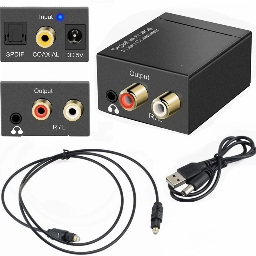 デジタルアナログオーディオコンバーター 3.5mm出力 SPDIF RCA用