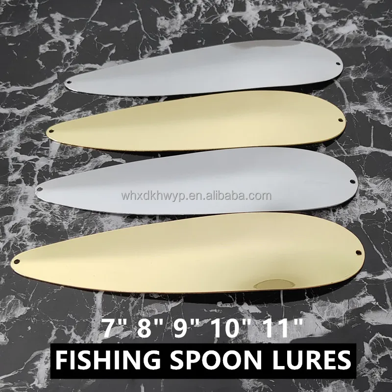 Mister Lure 6" 7" 8" 9" 11" Stainless Steel Blade And Metal Lure Fishing Spoon Gold Spoons Lure