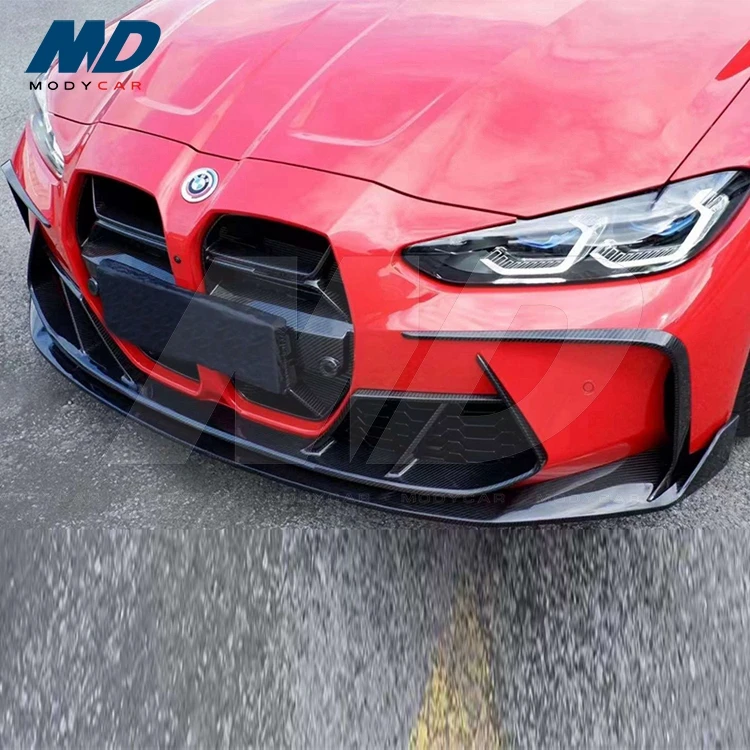 Pt Style Dry Carbon Fiber Front Bumper Canards For 2021-2023 Bmw 3 ...