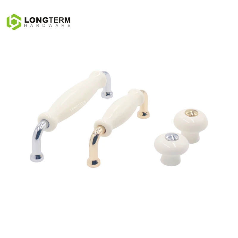 Furniture Handles and Pulls Zinc Alloy Ceramic Handles Kids Dresser Knobs Kitchen Drawer Handle for Cabinet
