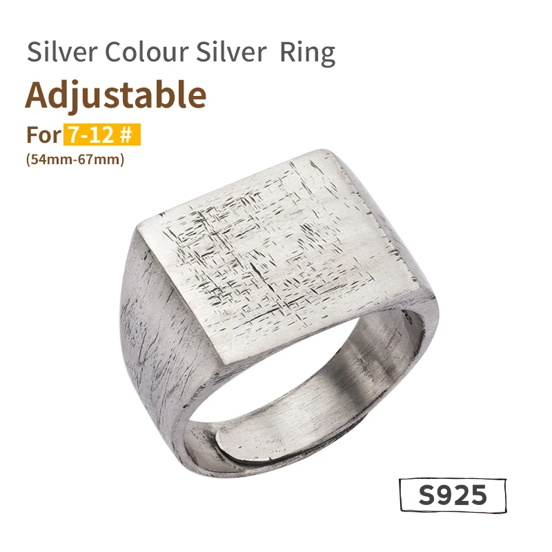 Anello vintage in argento sterling con monogramma, stile Anello vintage in argento sterling con monogramma, stile