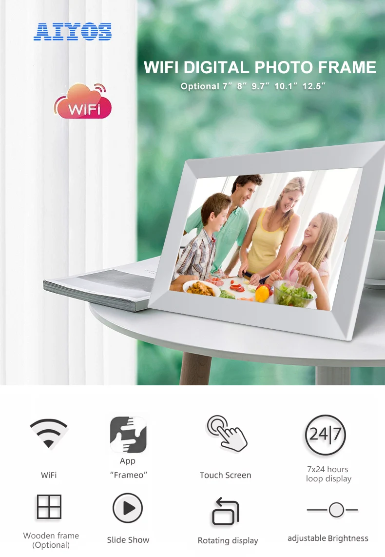 10" Digital Photo Frame Android Wifi Video Frameo Digital Photo Frame