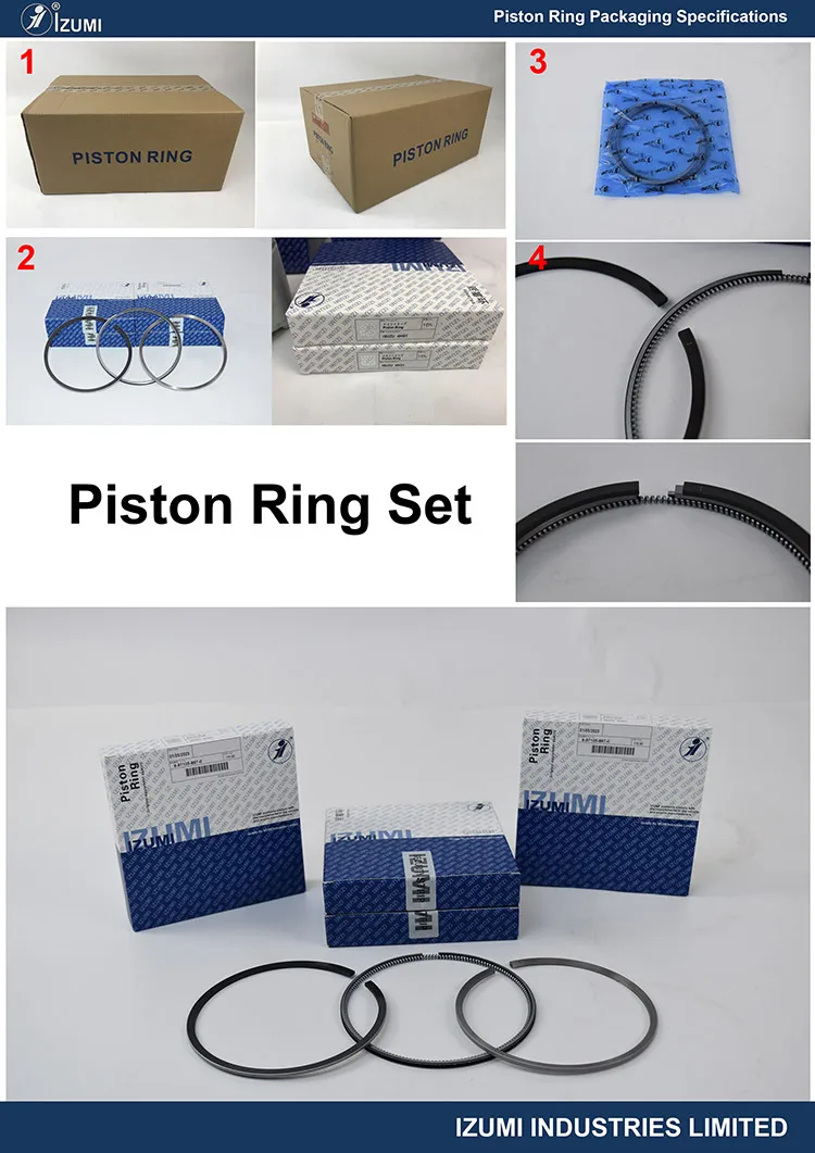 4 Cylinder 95mm 4D95 Diesel Engine Piston Ring 6204-31-2202 6204-31-2200