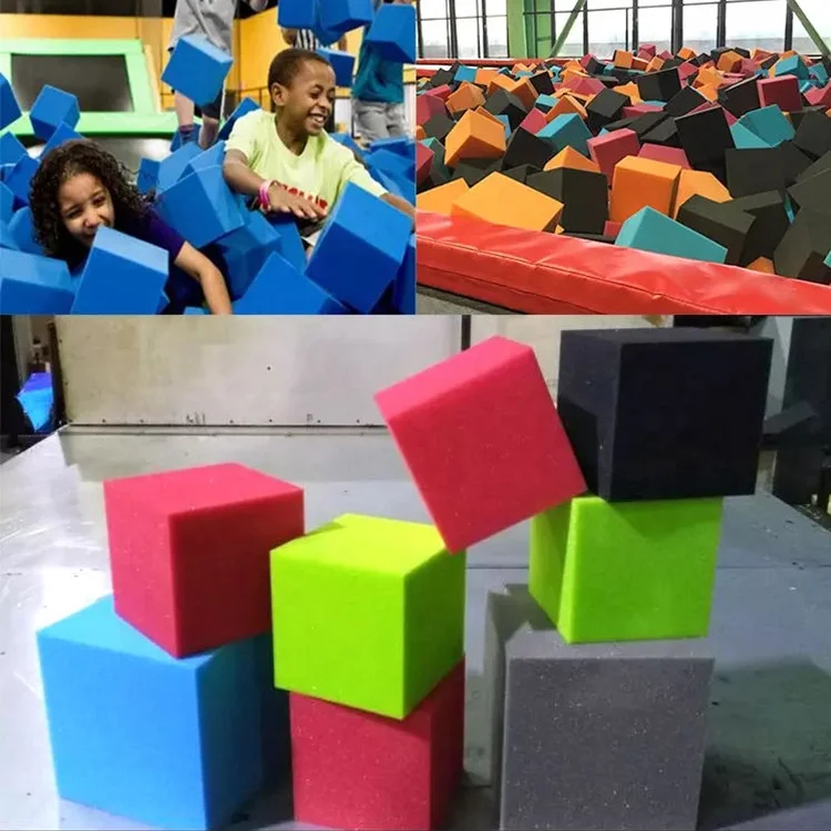 Popular PU Foam Pit Cubes Blocks for Children Indoor Trampoline Park-Soft & Non-toxic