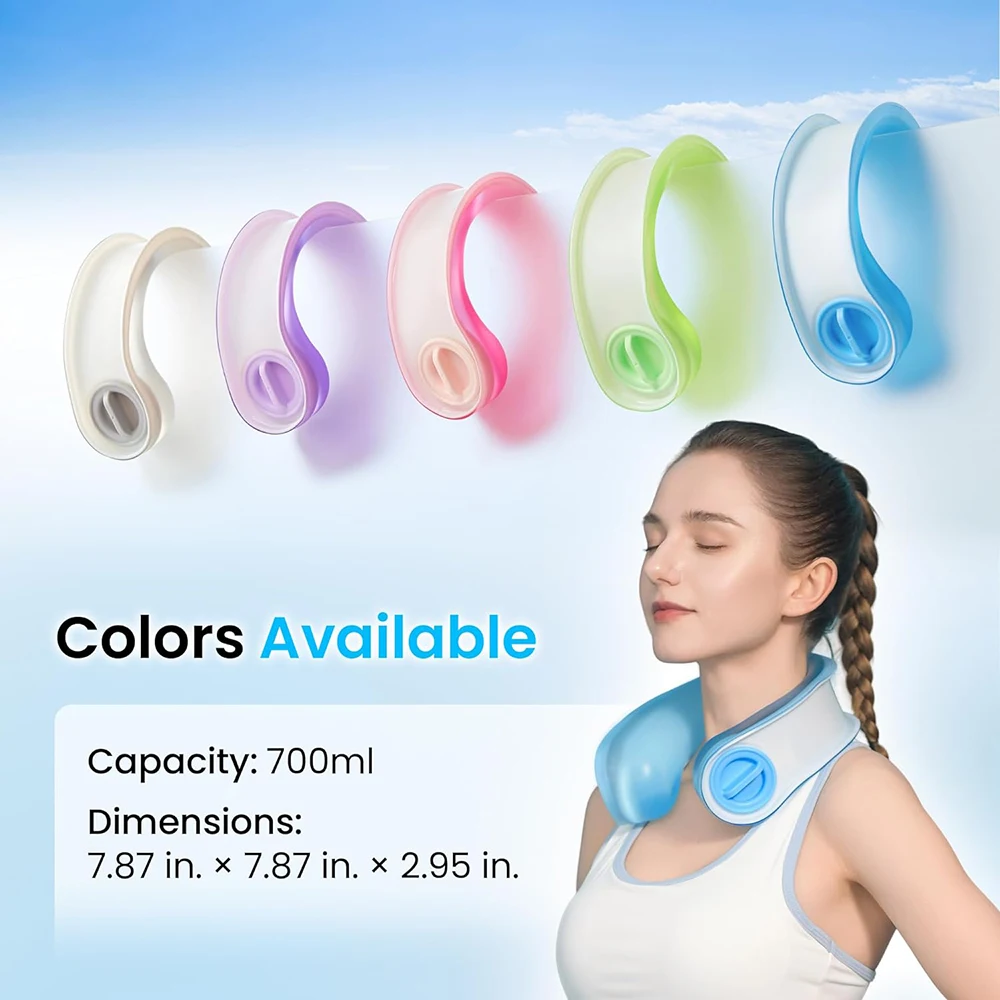 new design wholesale custom neck ice pack reusable wearable cooling neck wraps ice neck cooler tube ring