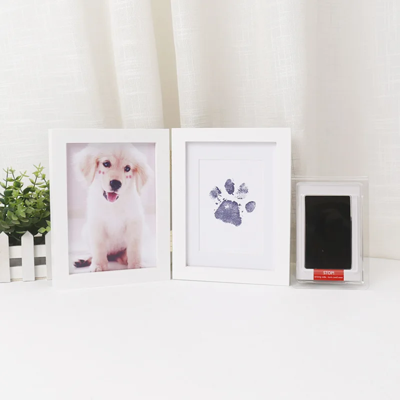 2024 DIY Eco-Friendly Plastic Pet Kit for Hand and Footprint Printing Cat and Dog Paw Print Pad with Clean Touch Ink