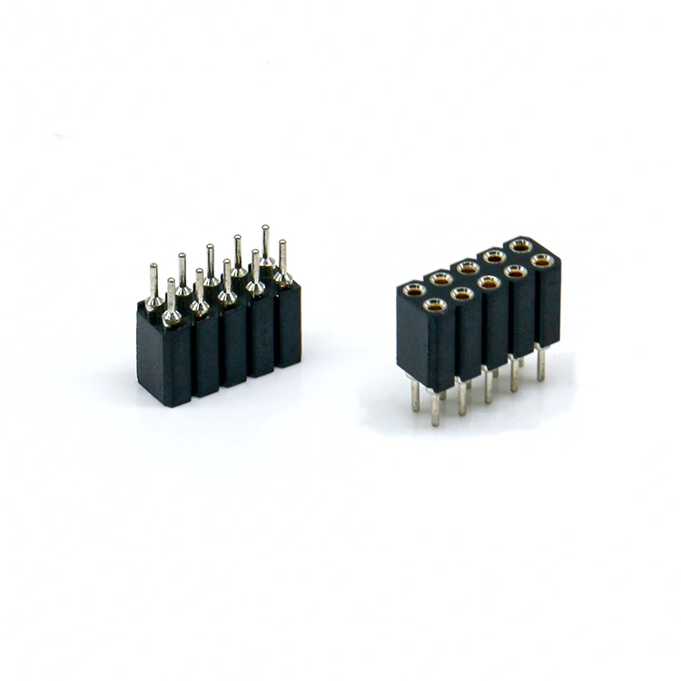 SCONDAR Precision Pin Header Female Machined Round Pin Male 2.54 2.54mm PCB Connector 2 24 Pin Board to Board Conector