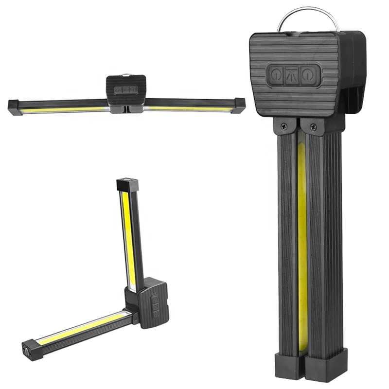 Wason New Ultra Bright Dual COB Rotatable Arm Flexible Smart Rechargeable Led Working Light With Top Flashlight and Power Bank