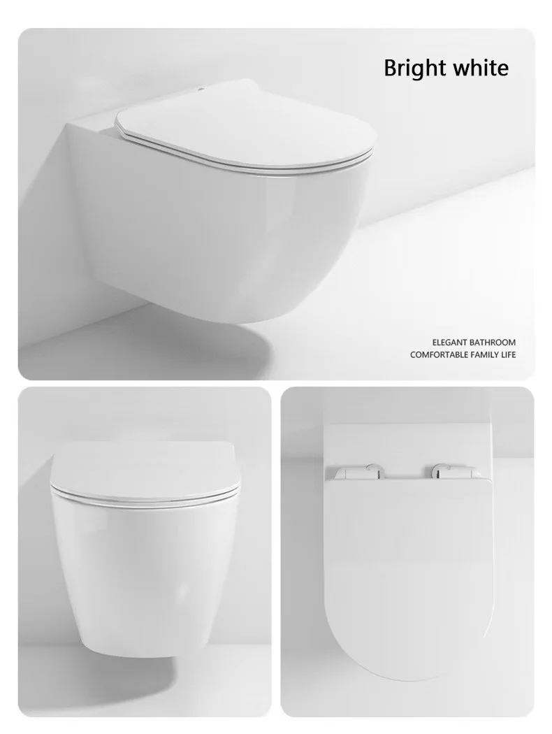 Western Rimless Type Flush Wall Hung Toilet High Quality Bathroom