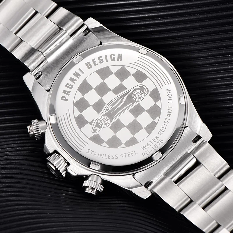 New Pagani Design PD 1676メンズ高級クォーツクロノグラフ腕時計日本