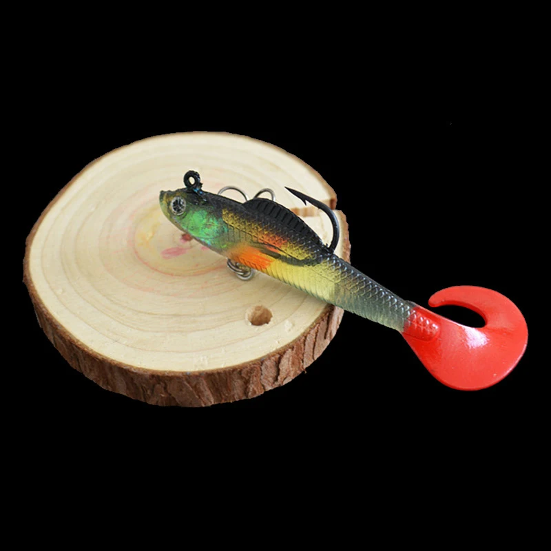 rikimaru curved tail soft rubber fishing