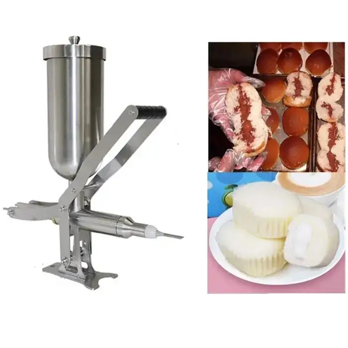 Manual Puff Peanut Butter Paste Jam Chocolate Churros Cake Bread Donut Filler Ice Cream Filling Machine - Image 5