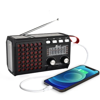 2021 Newest Emergency Radio Rechargeable Portable FM AM SW1-4 Radio with Wireless USB disk or TF Card MP3 Music Player