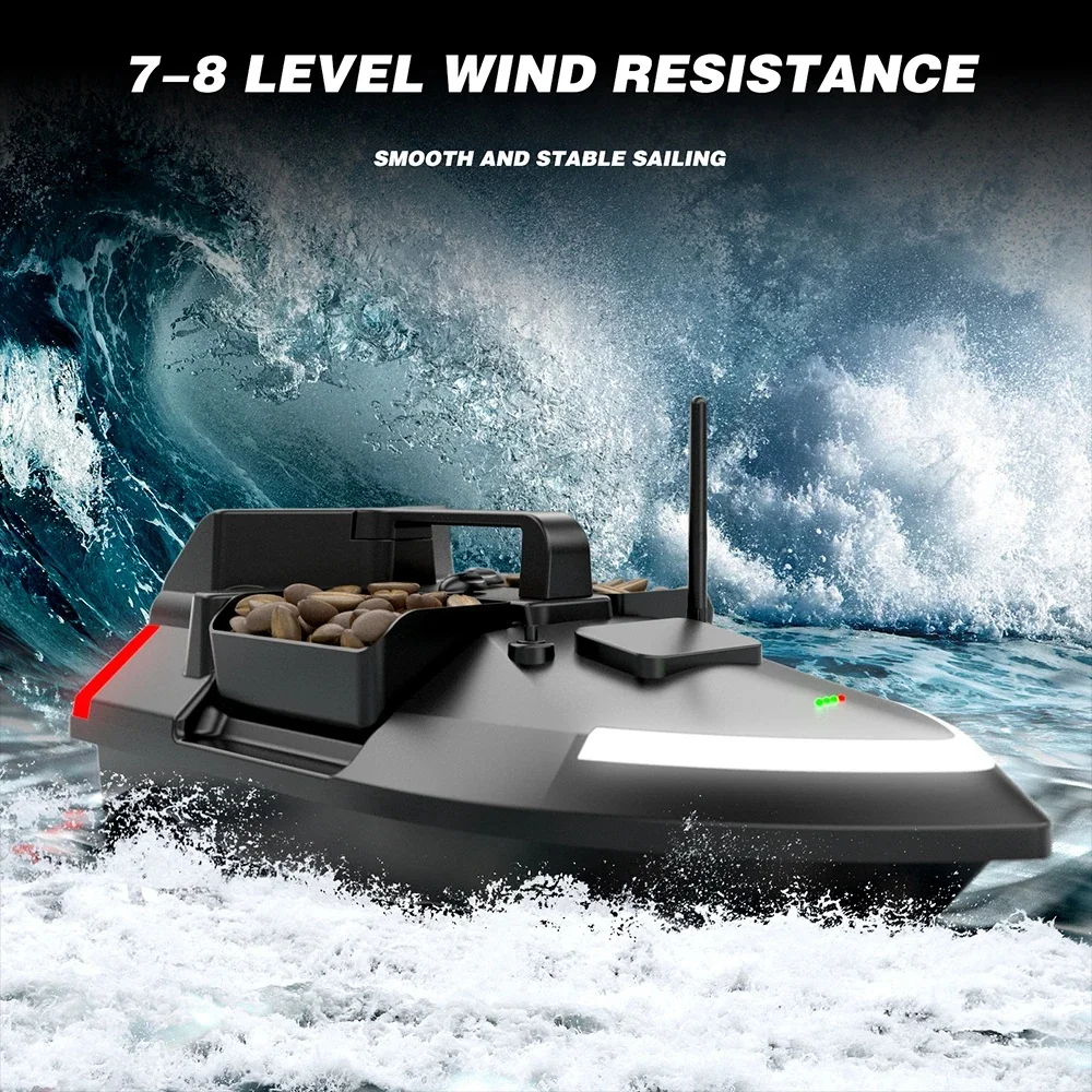 Flytec V020 Bait Boat GPS Fishing Bait Boat 500M With 3 Bait Tanks Fish Finder 2KG Loading Automatic Cruise/Return Fishing Boat