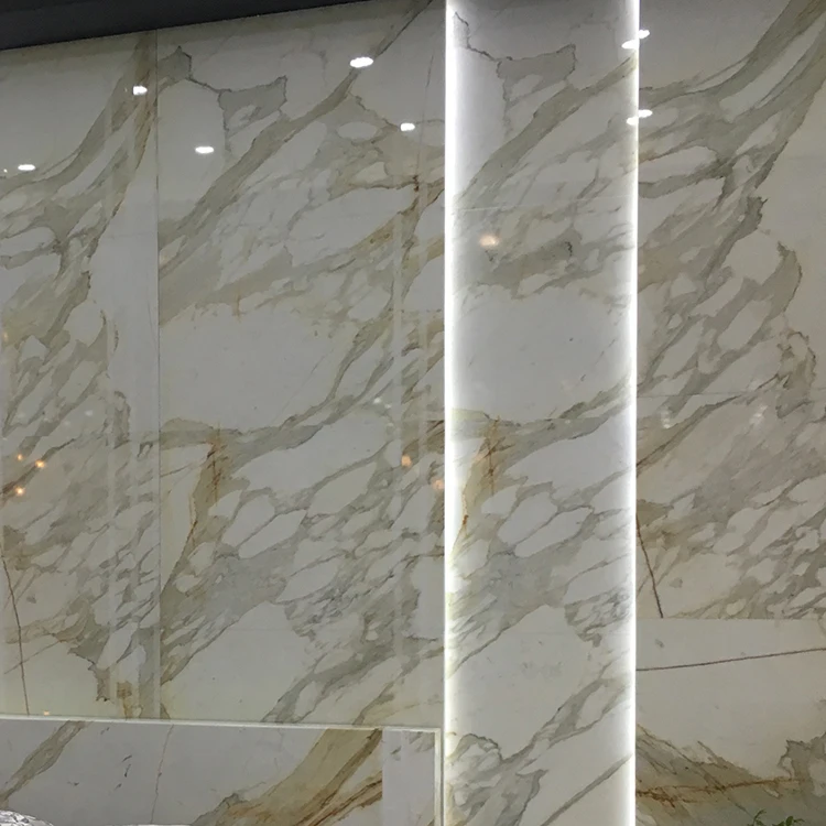Home decoration calacatta white marble grey veins tile for sale