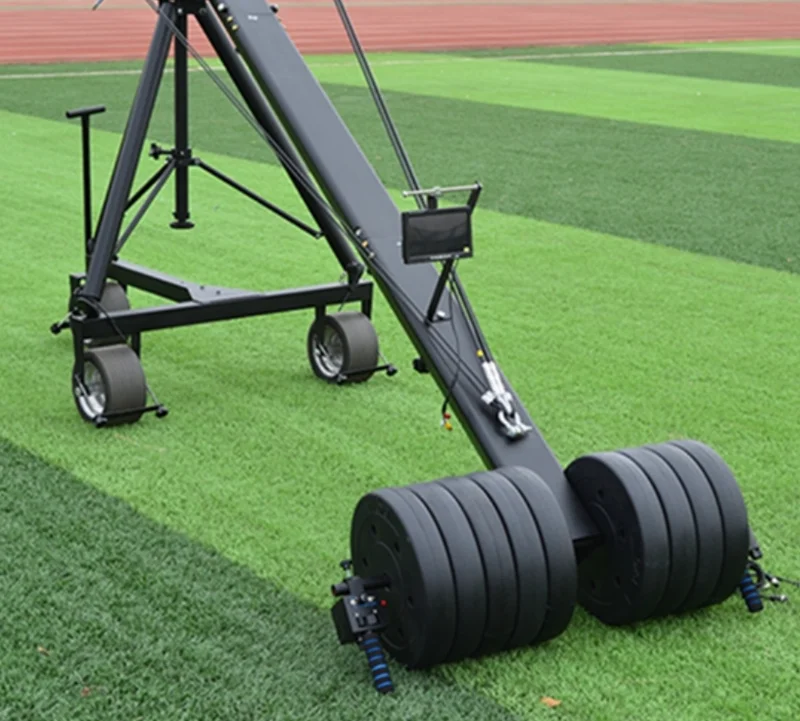 Professional 12 Meters 3-Axis Motorized Dutch Head Video Camera Crane Triangle Jib for Filming