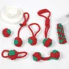 Red and green seven-piece set, approximately 470g