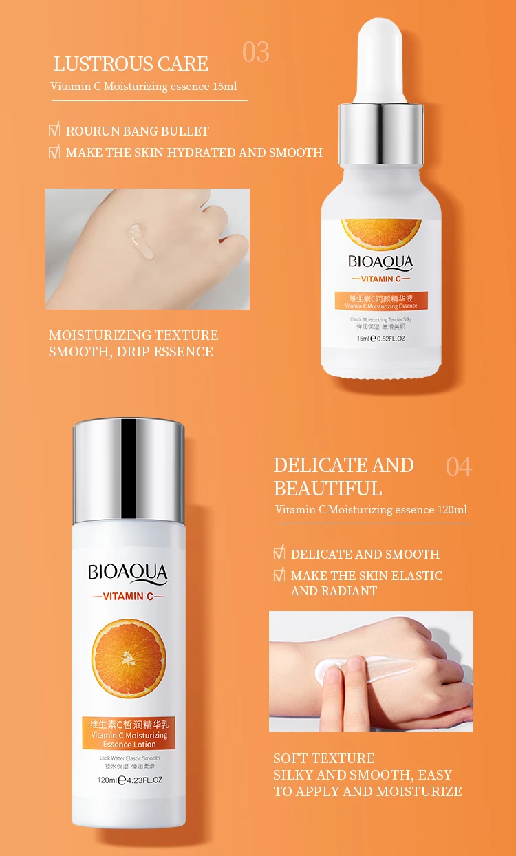 Oem Bioaqua New Wholesale Vitamin C Brightening Face Skin Natural
