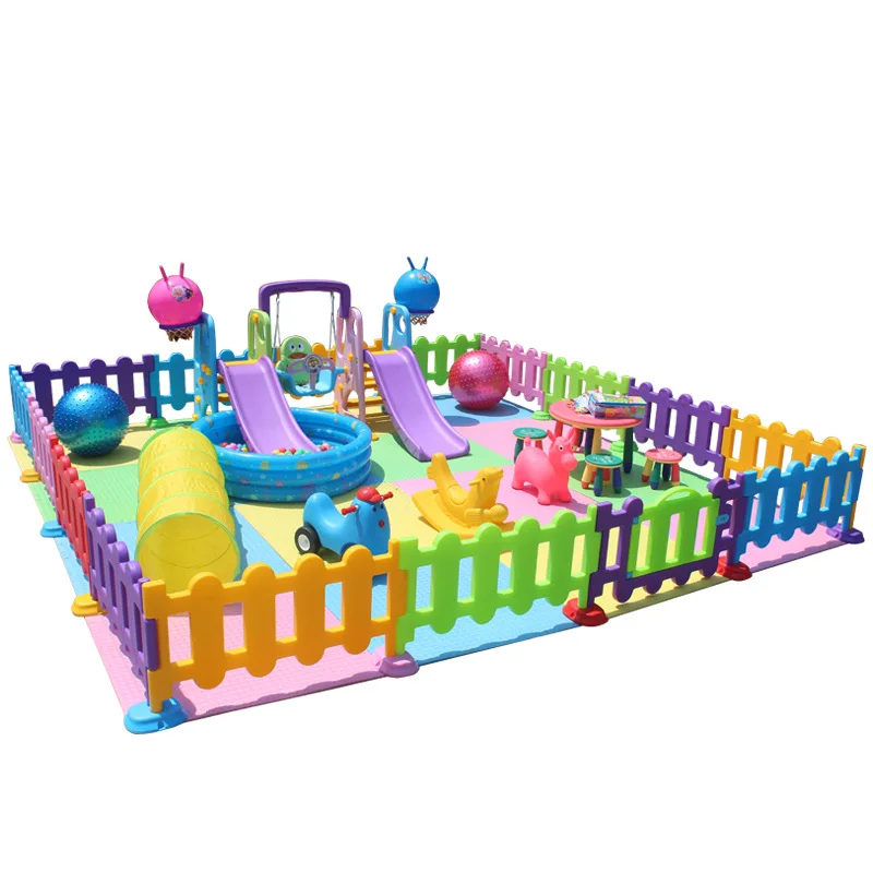 Large Square Portable Safety Kids Baby Playpens With Mat and Ocean Ball
