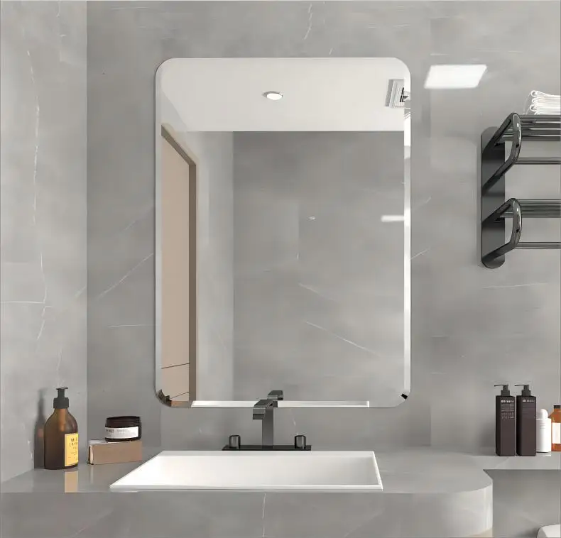 product hotel bedroom dresser makeup wall hanging mirror bevele mirror mounted square mirror for bathroom bedroom decor-1