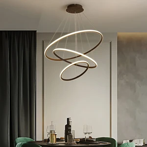 Wholesale Living Room Indoor House Decorative Cheap LED Ring Chandelier Modern Minimalist