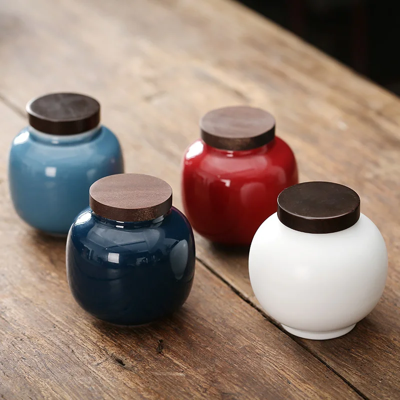 High Quality Glazed Ceramic Hermetic Tea Storage Jars Canister With Wooden Lid White Tea Canister Buy Ceramic Tea Canister White Tea Canister Tea Coffee Sugar Storage Jars Canisters Product On Alibaba Com