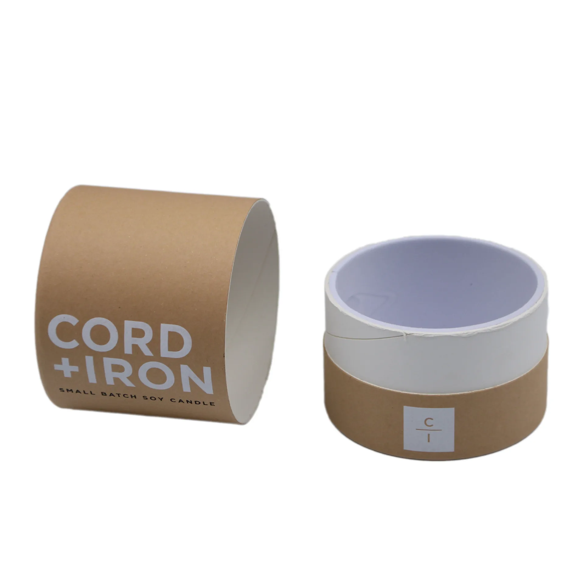 Custom Printed Cardboard Cylinder Candle Box Tea and Craft Use Paper Packaging for Round Candles