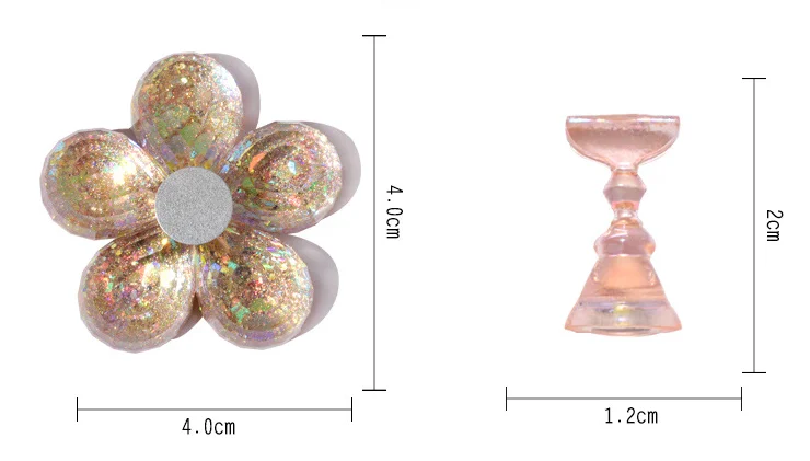 
Magnetic Nail Holder Practice Training Display Glitter Sequins Flower Designs Acrylic False Nail Tips Stand Manicure Tools 