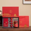 Taccuino rosso + penna + segnalibro + chiavetta USB + cofanetto regalo rosso