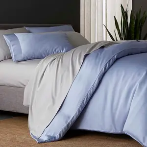 OEKO-TEX Ultra Smooth Ultimate Comfort Silky Soft 300TC 100% Organic Bamboo Bedding Sheets and Duvet Cover Set