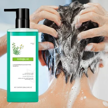 Herbal Shampoo For Sensitive Scalps Aloe Shampoo Supplier Wholesale Private Label Brand Organic Vegan Soothing Shampoo For Hair