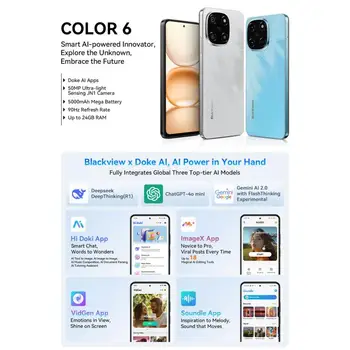 New Product Blackview COLOR 6 8GB+256GB 4G Smart Mobile Phone