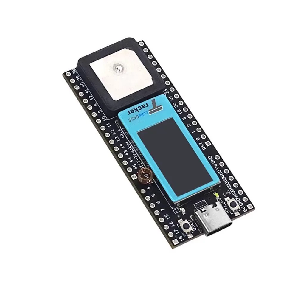 Wireless Tracker mit ESP32 LCD Display 3000mAh Batterie, 868Mhz Wireless Tracker Unterstützt WiFi Bluetooth/LoRa/Gnss/Tracking und Positionierung GPS Typ-C Anschluss mit 2.4GHz Metall-Feder-Antenne